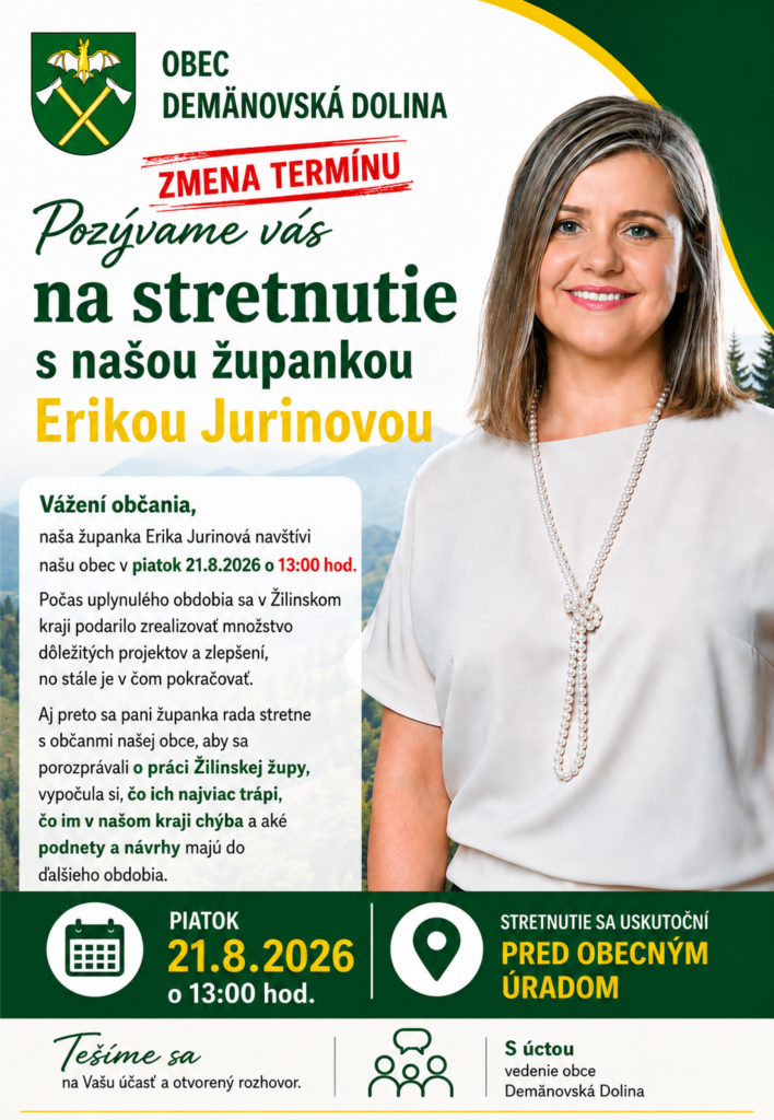 Pozvánka na&nbsp;stretnutie - zmena 1
