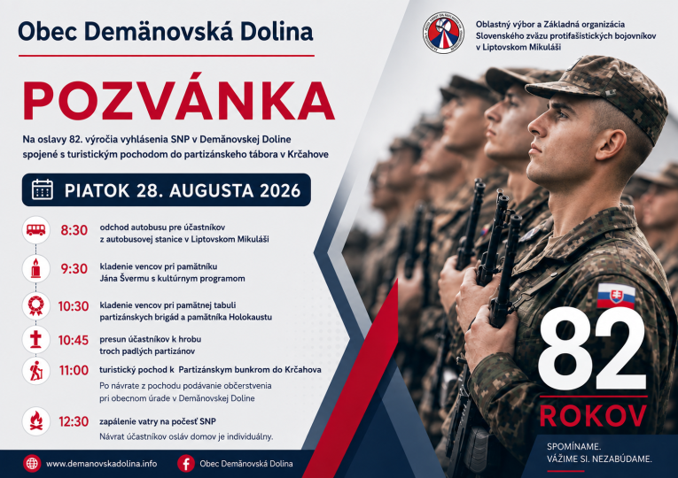 Pozvánka na&nbsp;oslavy SNP